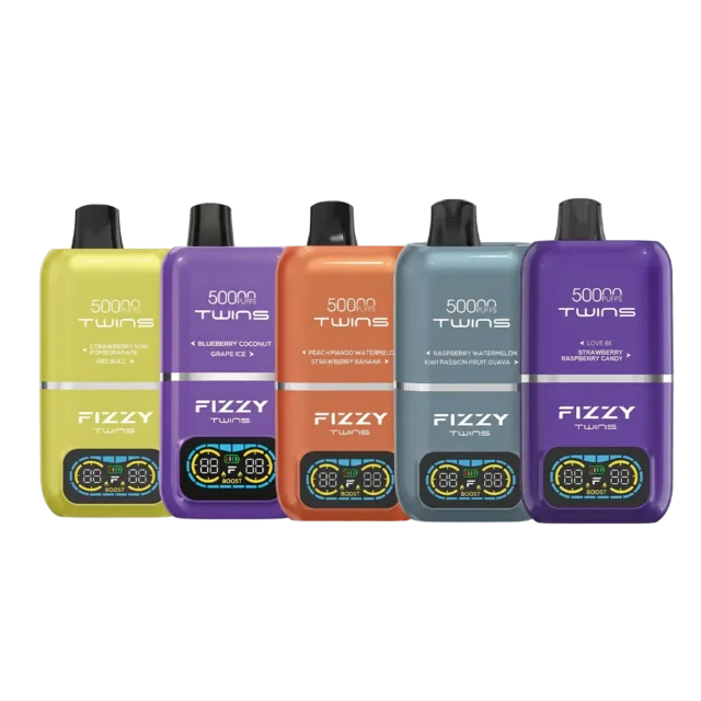 【ノンニコチンベイプ】Fizzy Twins 2‑Flavors 人気TOP5 バラエティ（5本セット）｜ニコチン0・タール0